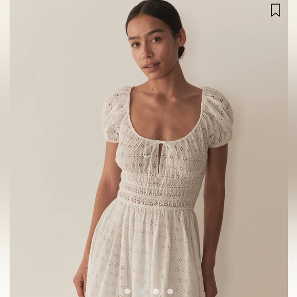 Doen Quinn dress Salt eyelet M NWT - Picture 1 of 5